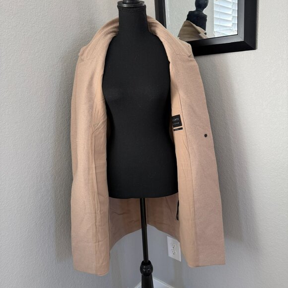 ALL SAINTS Lyla Camel Tan Wool Blend Coat Sz 8 - Picture 7 of 15